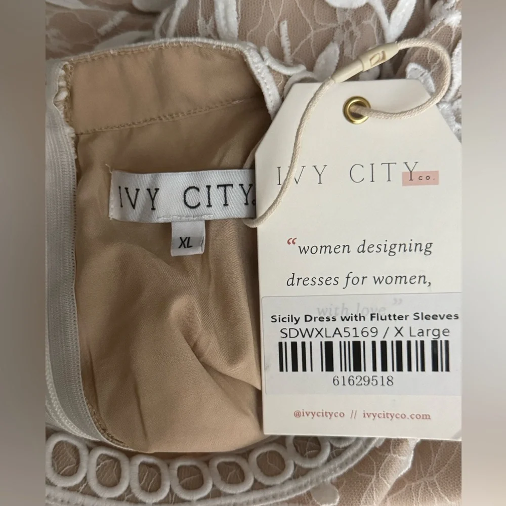 Ivy City Sicily Dress with Flutter Sleeves NWT - Picture 8 of 16